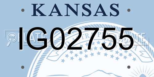 IG02755 Kansas License Plate