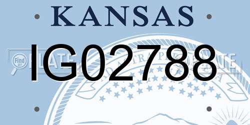 IG02788 Kansas License Plate