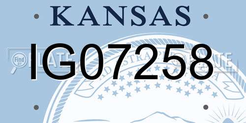 IG07258 Kansas License Plate