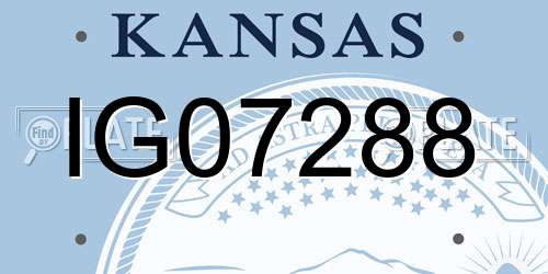 IG07288 Kansas License Plate