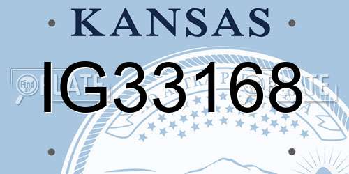 IG33168 Kansas License Plate