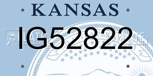 IG52822 Kansas License Plate