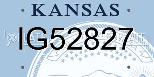 IG52827 Kansas License Plate
