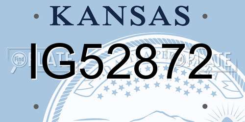 IG52872 Kansas License Plate