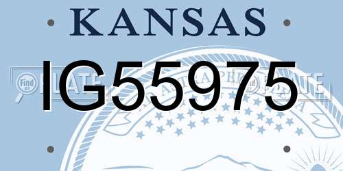 IG55975 Kansas License Plate