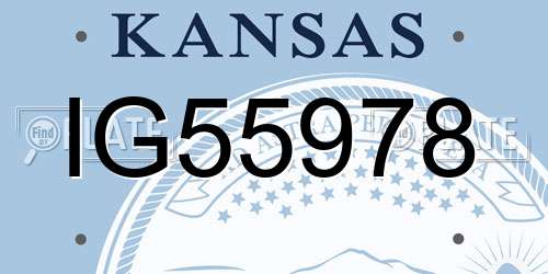 IG55978 Kansas License Plate