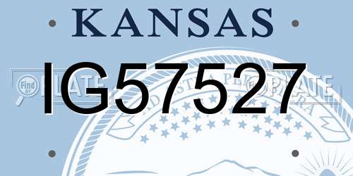 IG57527 Kansas License Plate