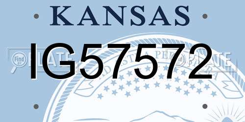 IG57572 Kansas License Plate