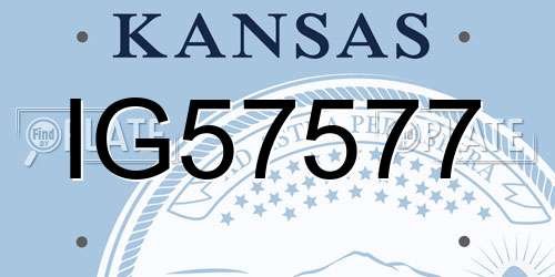 IG57577 Kansas License Plate