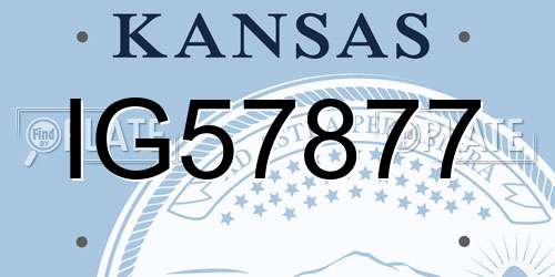 IG57877 Kansas License Plate
