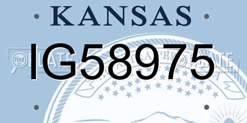 IG58975 Kansas License Plate