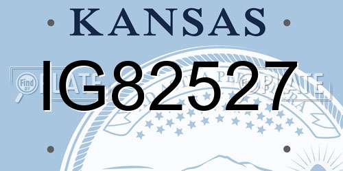 IG82527 Kansas License Plate