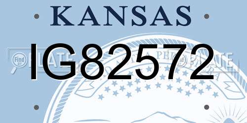 IG82572 Kansas License Plate