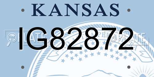 IG82872 Kansas License Plate