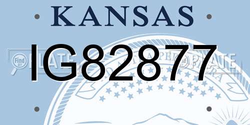 IG82877 Kansas License Plate