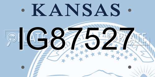 IG87527 Kansas License Plate