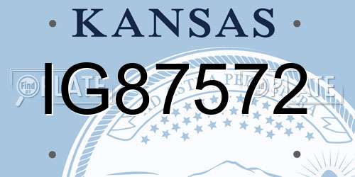 IG87572 Kansas License Plate
