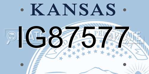 IG87577 Kansas License Plate