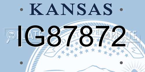 IG87872 Kansas License Plate
