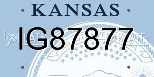 IG87877 Kansas License Plate
