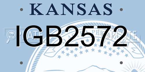 IGB2572 Kansas License Plate