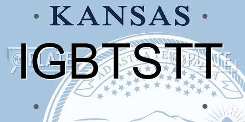 IGBTSTT Kansas License Plate