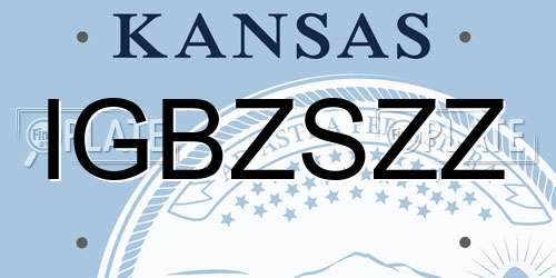 IGBZSZZ Kansas License Plate