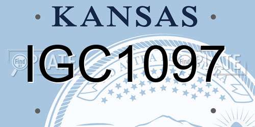 IGC1097 Kansas License Plate