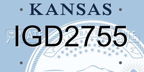 IGD2755 Kansas License Plate