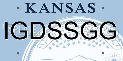 IGDSSGG Kansas License Plate