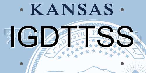 IGDTTSS Kansas License Plate