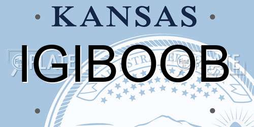 IGIBOOB Kansas License Plate
