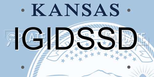 IGIDSSD Kansas License Plate