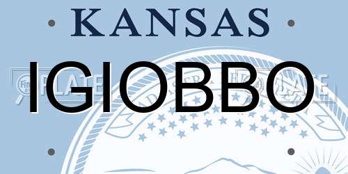 IGIOBBO Kansas License Plate