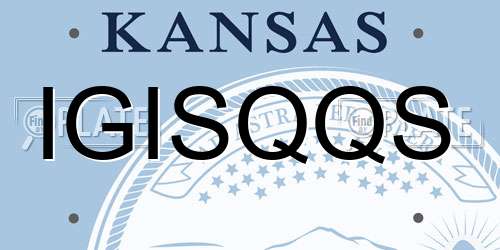 IGISQQS Kansas License Plate