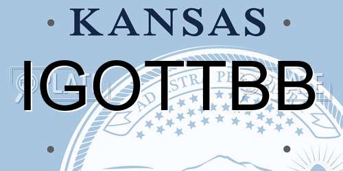 IGOTTBB Kansas License Plate