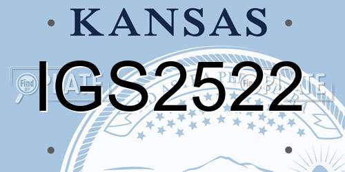 IGS2522 Kansas License Plate