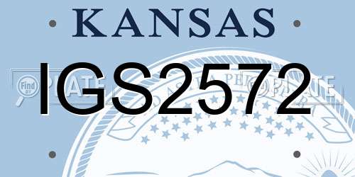 IGS2572 Kansas License Plate