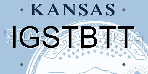IGSTBTT Kansas License Plate