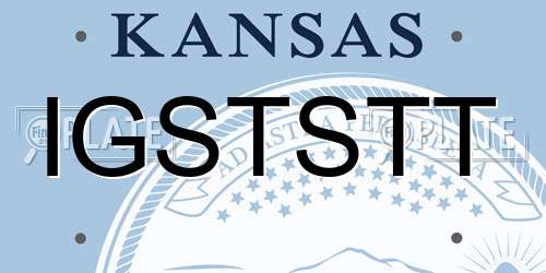 IGSTSTT Kansas License Plate