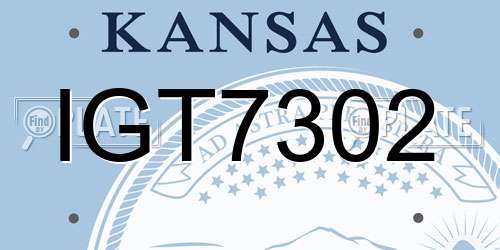IGT7302 Kansas License Plate