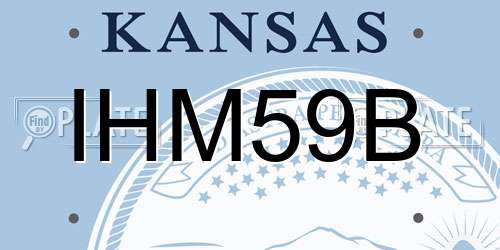 IHM59B Kansas License Plate
