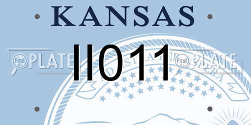 II011 Kansas License Plate