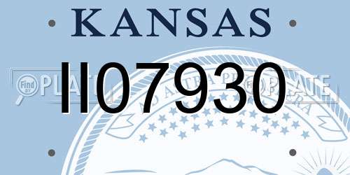 II07930 Kansas License Plate