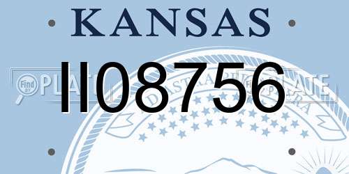 II08756 Kansas License Plate
