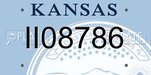II08786 Kansas License Plate