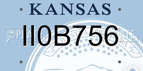 II0B756 Kansas License Plate