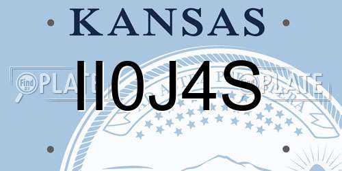 II0J4S Kansas License Plate