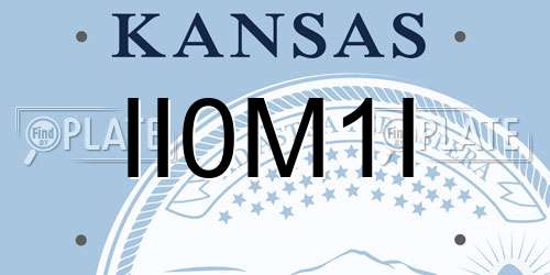 II0M1I Kansas License Plate