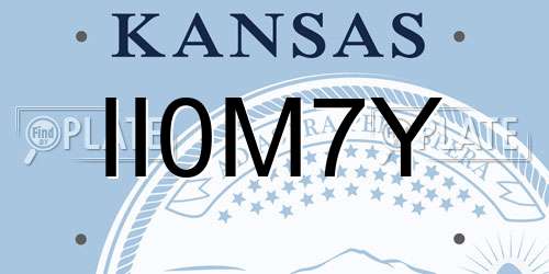 II0M7Y Kansas License Plate